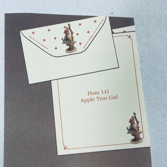 Vintage Hummel Stationary Hum # 141 Apple Tree Girl 3 Sheets & 2 Envelope Unused - Picture 7 of 13